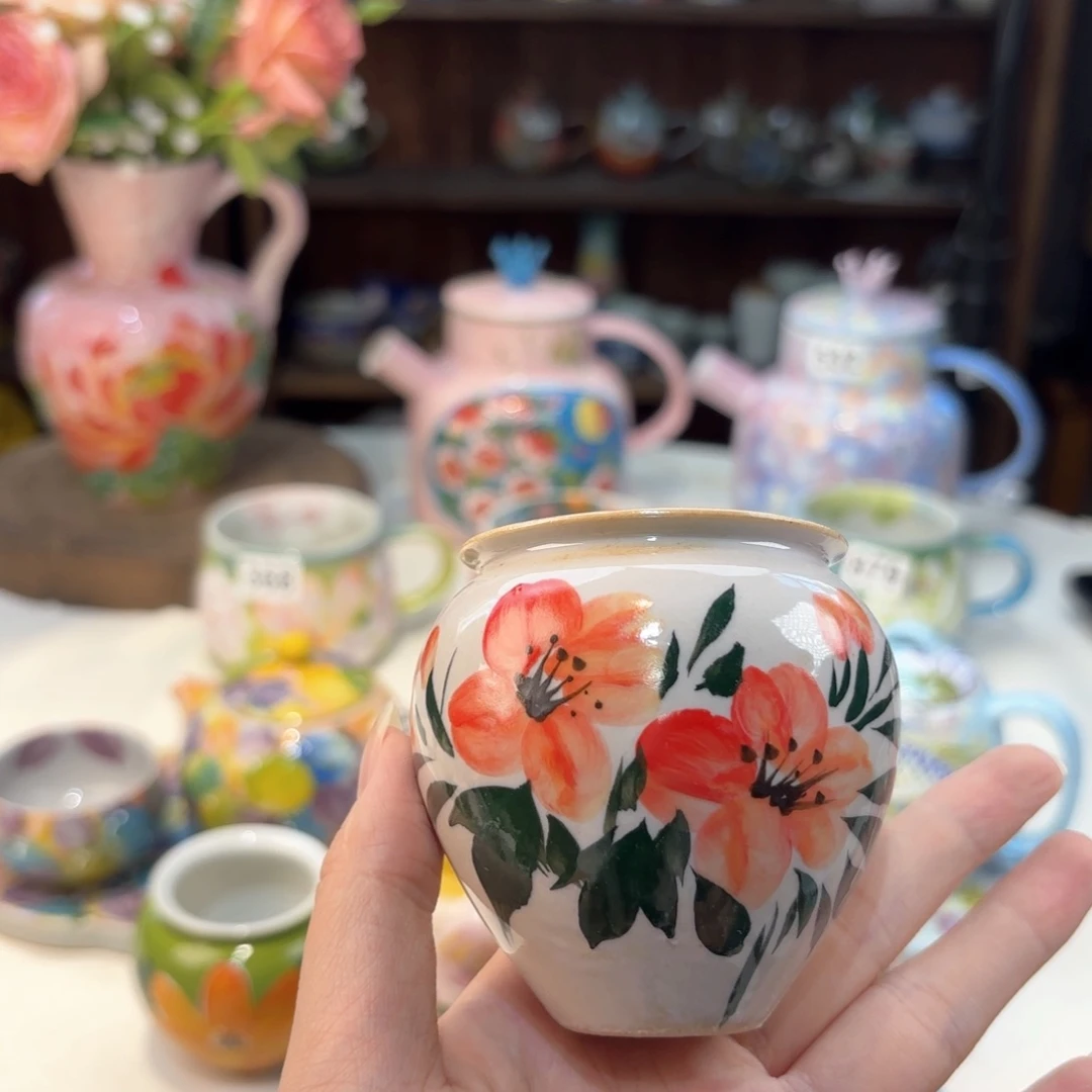 景德镇手绘高温釉下彩陶瓷茶具