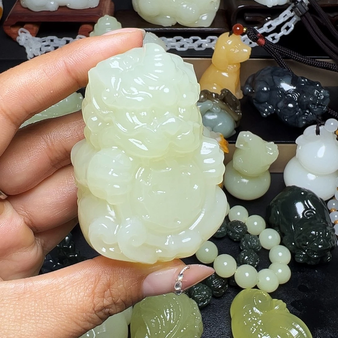 十***哥软玉未镶嵌把件新疆天然精品料子
