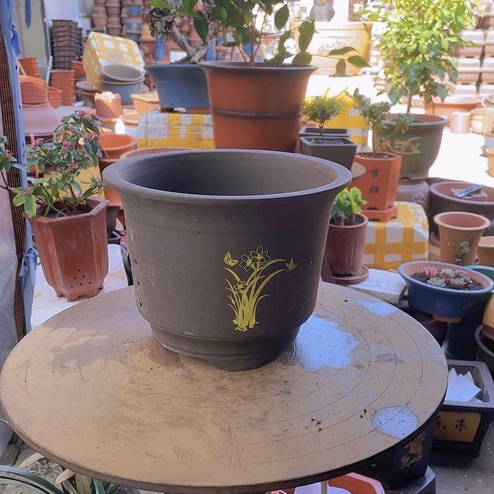 紫砂宜兴紫砂花盆95