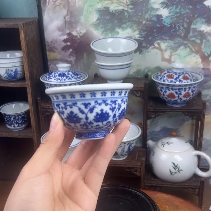 瓷其他缠枝莲小压手