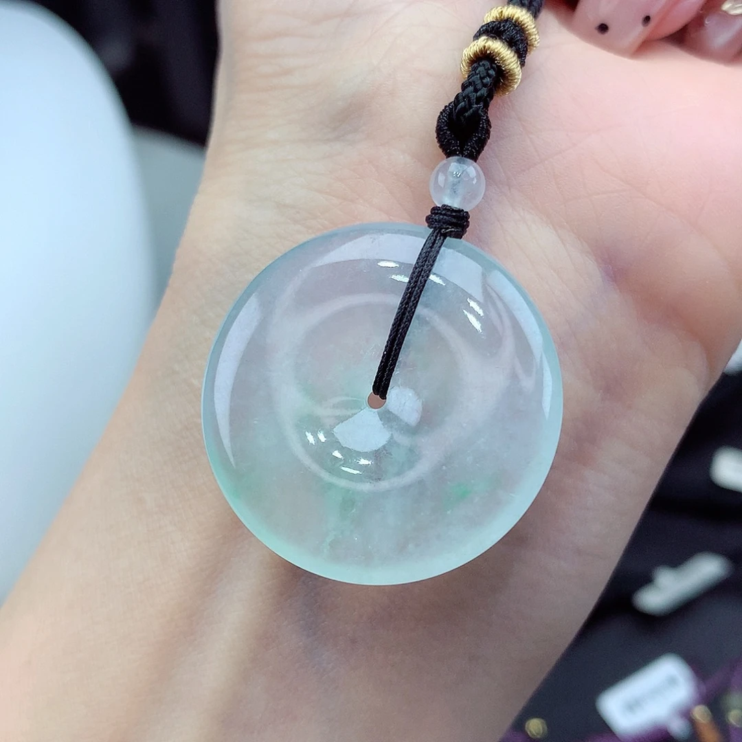 翡翠未镶嵌颈饰编号30尺寸29.4-5.6