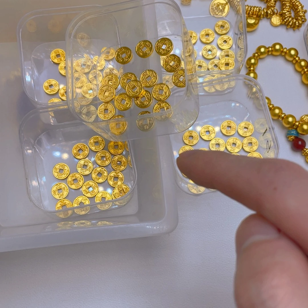 锆石铜合金五帝钱10mm1套