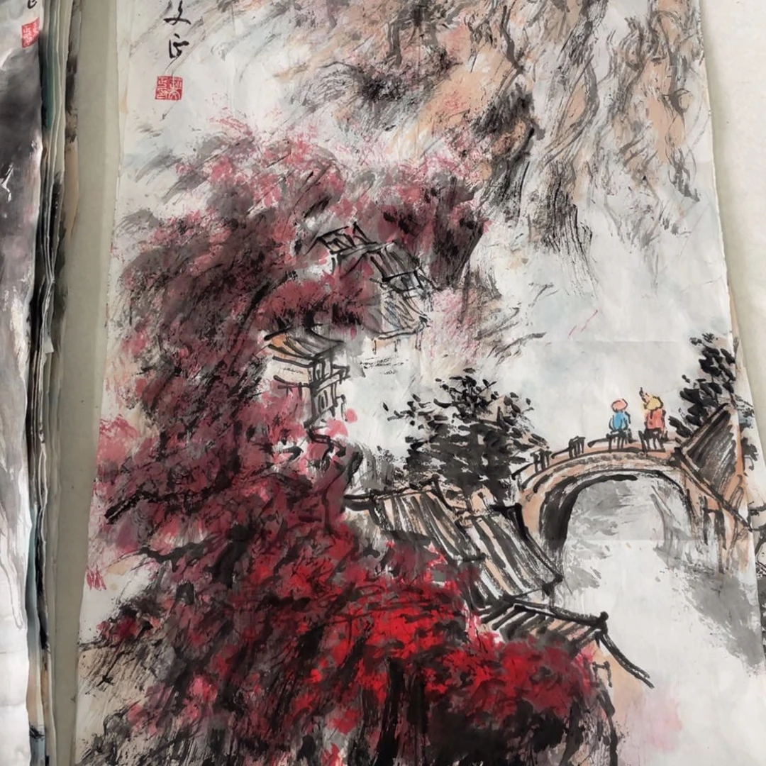 国画赵文正老师绘画