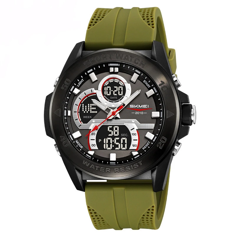 双显大表盘手表男表户外防水电子表多功能夜光闹钟时尚潮学生腕表