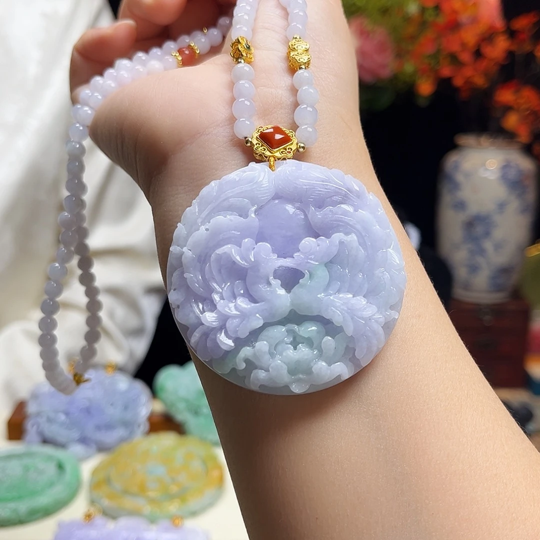 翡翠颈饰未镶嵌双凤