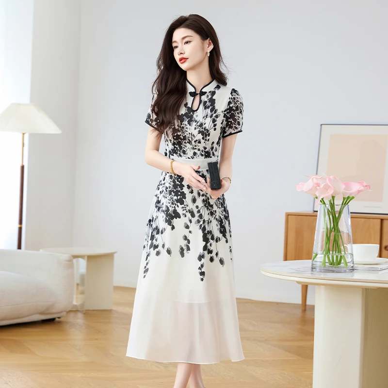 气质显瘦新中式国风改良旗袍连衣裙女夏2025新款感十三行南油洋气
