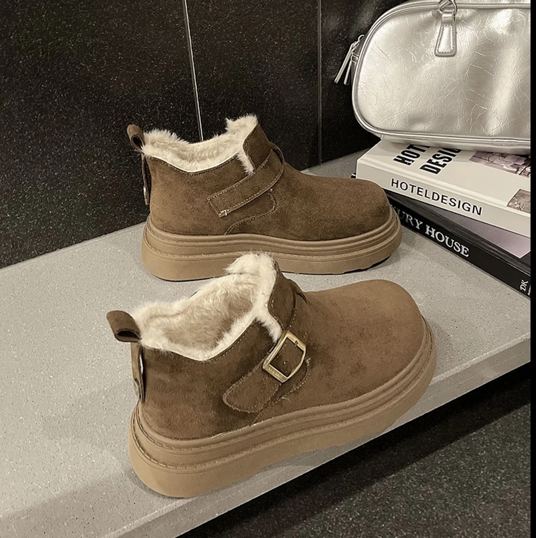 8808保暖时尚雪地靴短筒加厚雪地靴百搭棉鞋韩版厚底秋冬女鞋