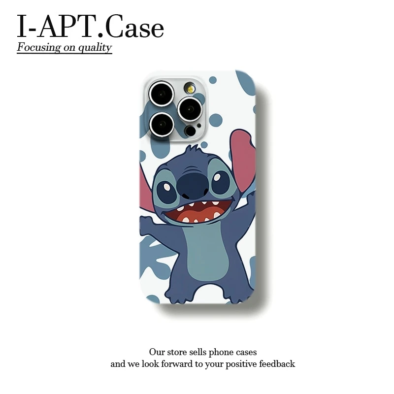 张开双手史迪仔菲林软壳适用iPhone苹果16手机壳华为oppo小米vivo