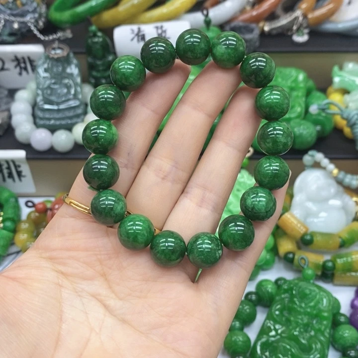 翡翠未镶嵌手链手链38