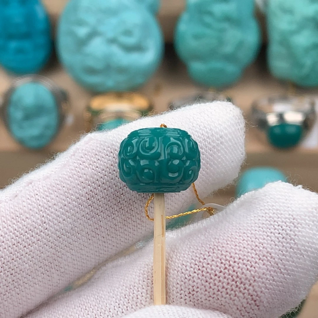 绿松石配饰未镶嵌老型卡12*9.5