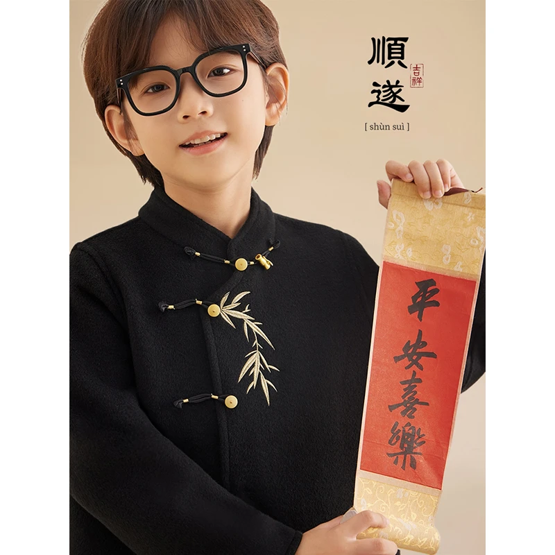 新年款【金竹】新中式呢子外套7211D