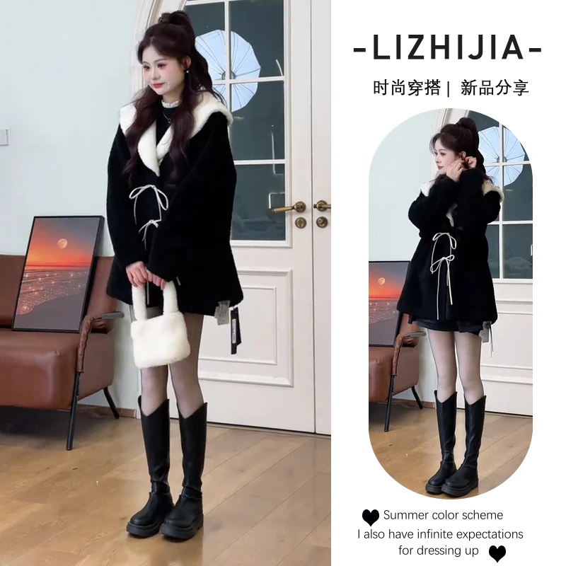 春季穿搭一整套女2025新款韩撞色蝴蝶结系带外套时尚连衣裙两件套
