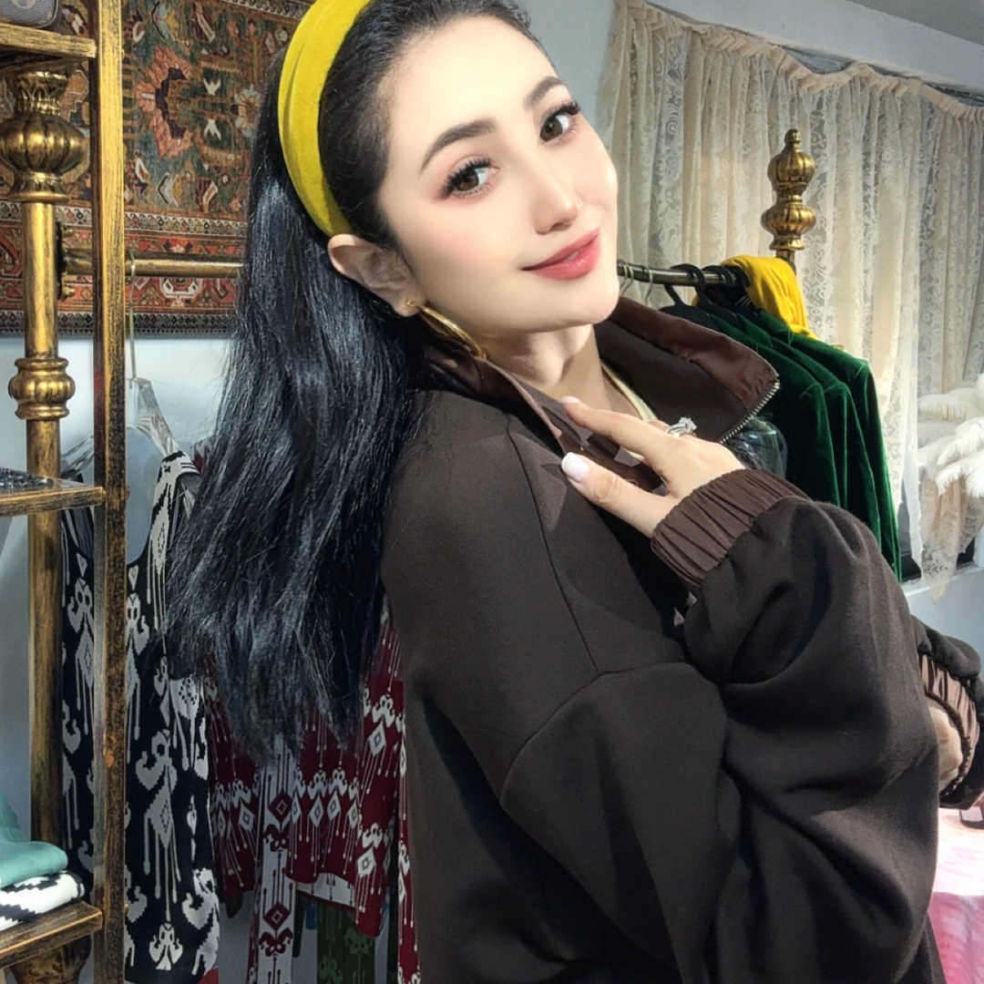 秋冬深咖色运动服套装