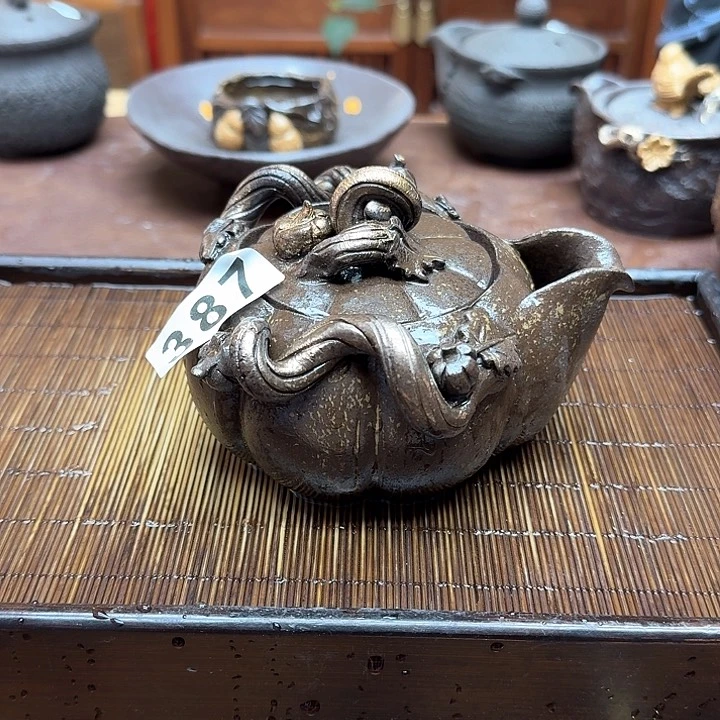 纯手工制作粗陶茶具