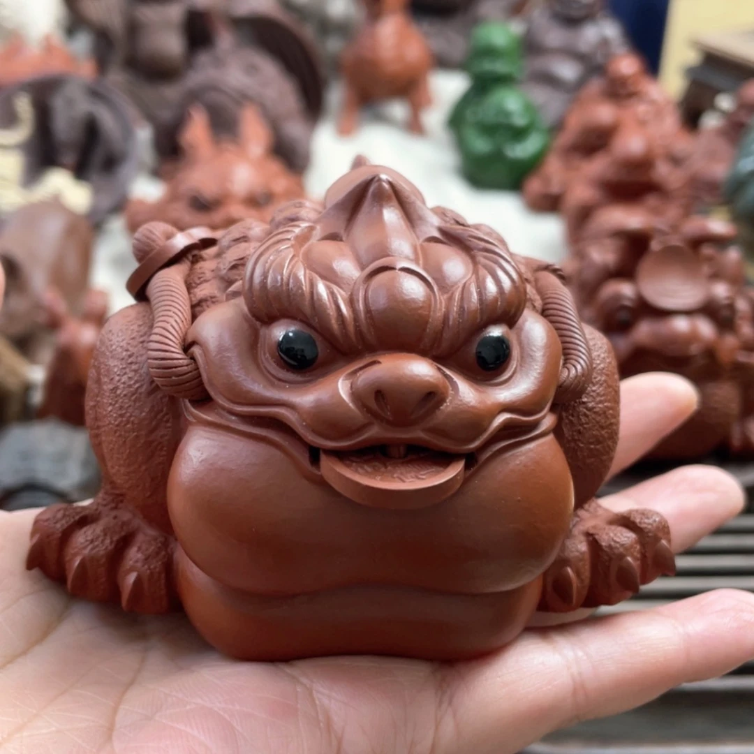 【闪购商品】紫砂茶宠八*长紫砂金蟾