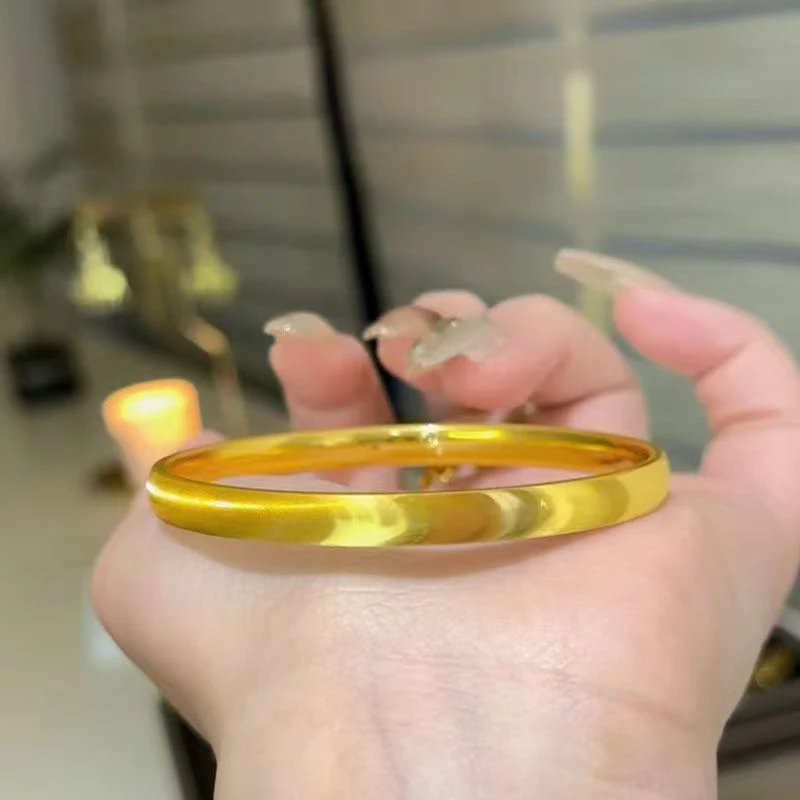 铜合金手镯 【专柜同款】金色轻奢猫眼手镯 实心不掉色精美镯子时尚