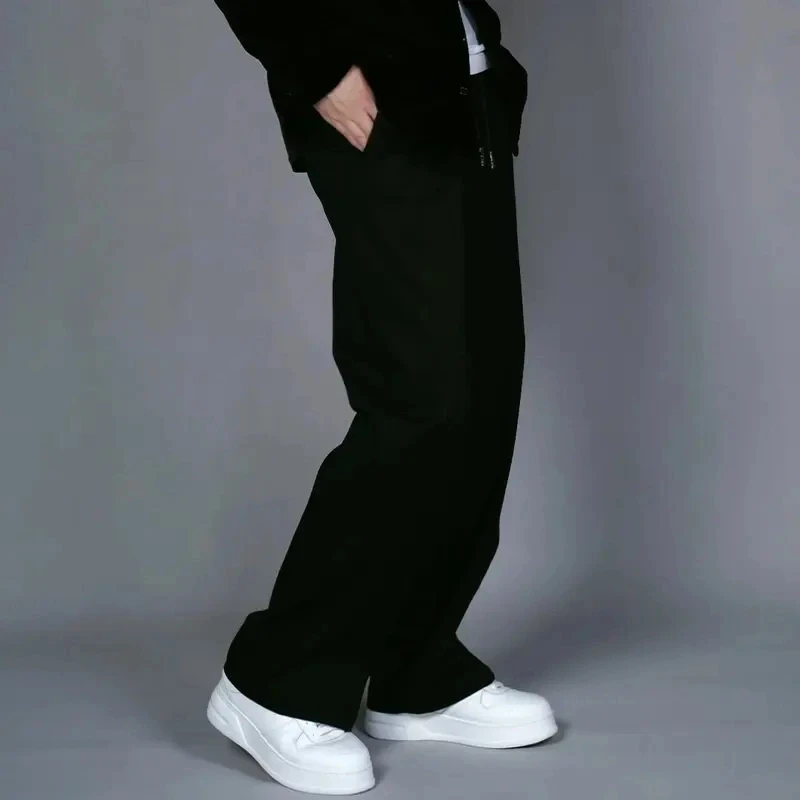 裤子男款爆款2025新款休闲裤莫代尔高级感男装堆堆裤商务男款裤子