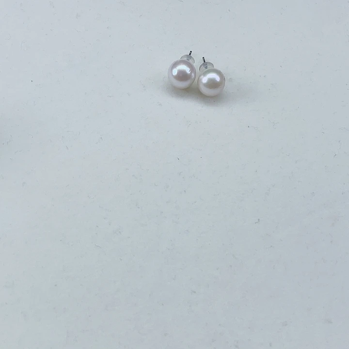 淡水珍珠银S925镶嵌耳饰10/11