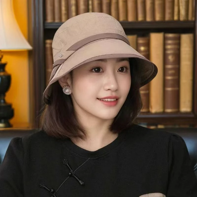 春季轻薄速干遮阳防晒帽子女2025新款时尚百搭渔夫帽气质休闲盆帽