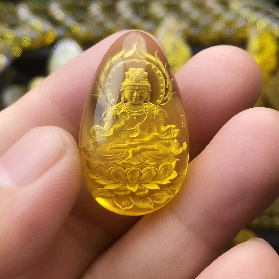蓝珀未镶嵌吊坠(不含链)
