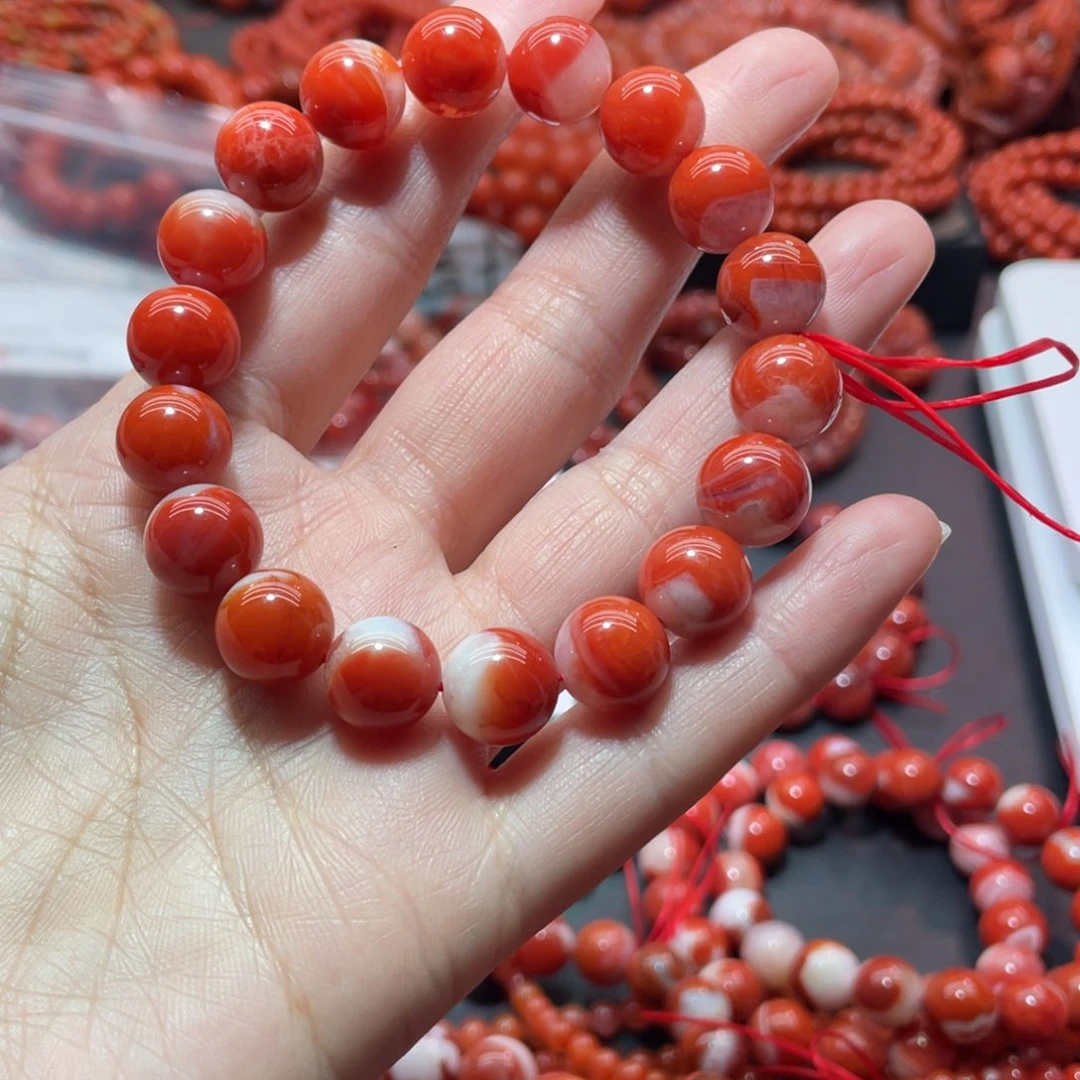 南红玛瑙手链未镶嵌小**气