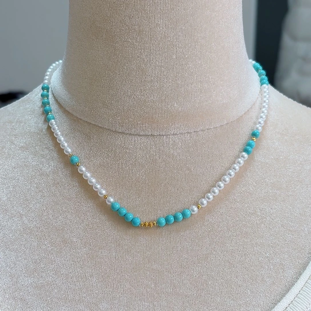 绿松石18K金镶嵌珠宝奇石