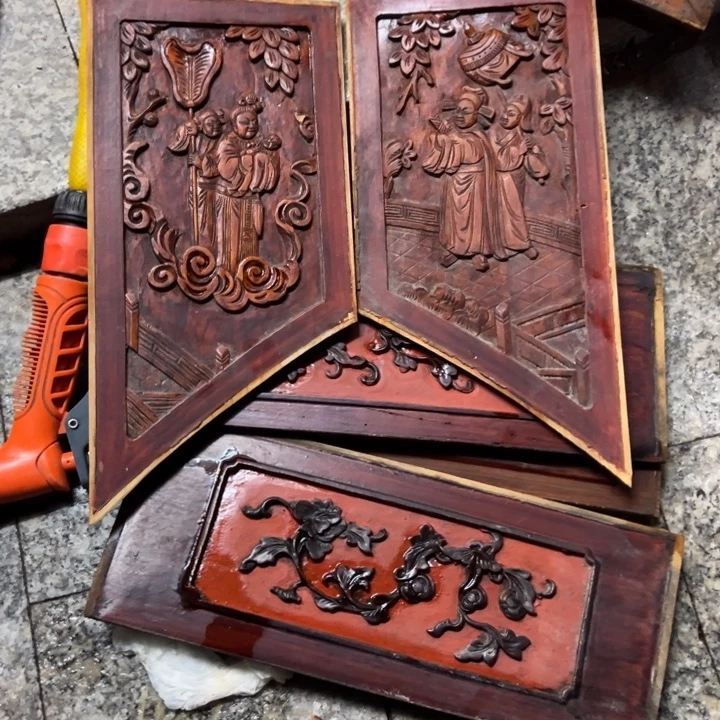 【闪购商品】香榧木南****馆老木雕花板艺术