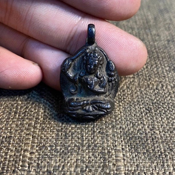 天铁老胎文殊菩萨小挂件吊坠