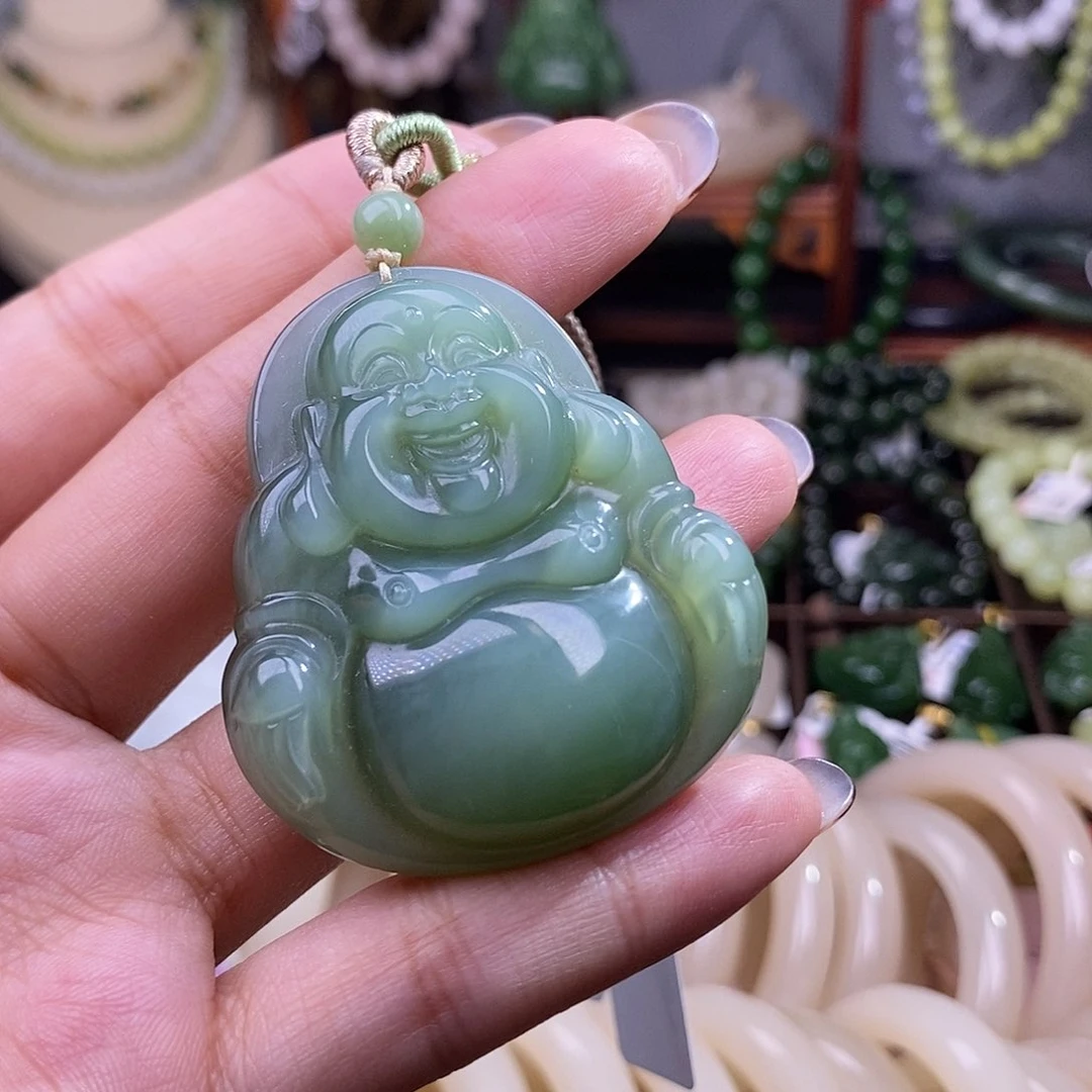 和田玉清货价碧玉猫眼佛公未镶嵌