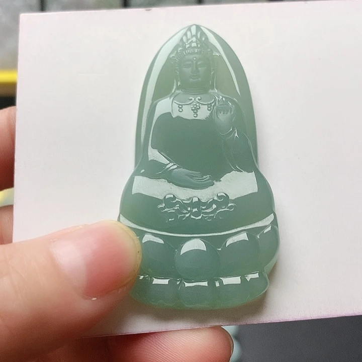 翡翠未镶嵌吊坠(不含链)素衣观音