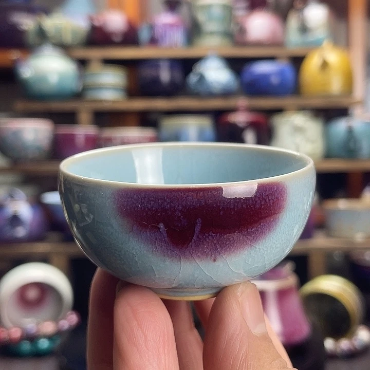 杯子瓷钧瓷窑变杯