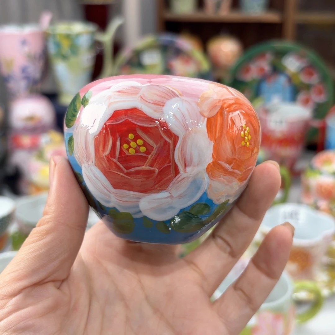 景德镇手绘高温釉下彩陶瓷茶具