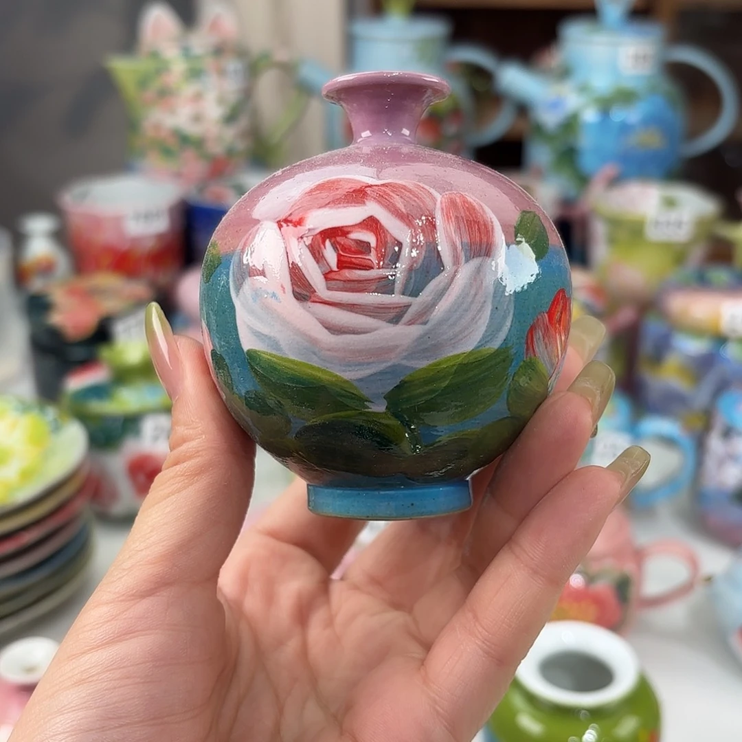 瓷片景德镇手绘高温釉下彩陶瓷茶具