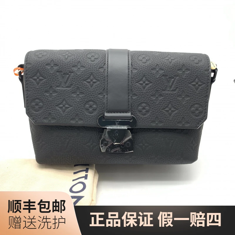 99新 LouisVuitton/路易威登 LV 黑老花压印斜挎包/10020106 奢侈