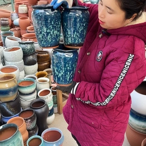 口14高20瑕疵盆子。