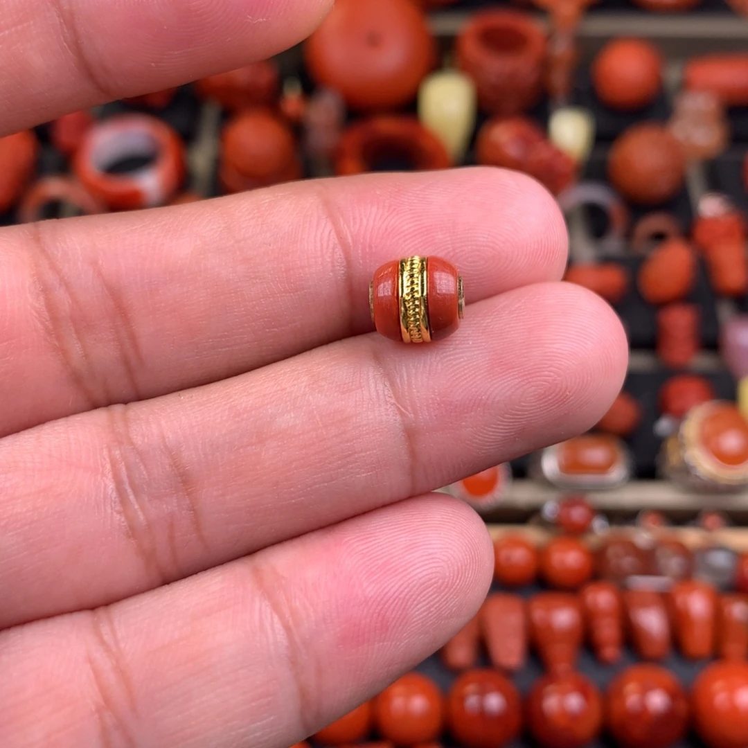 南红玛瑙未镶嵌汉堡珠8