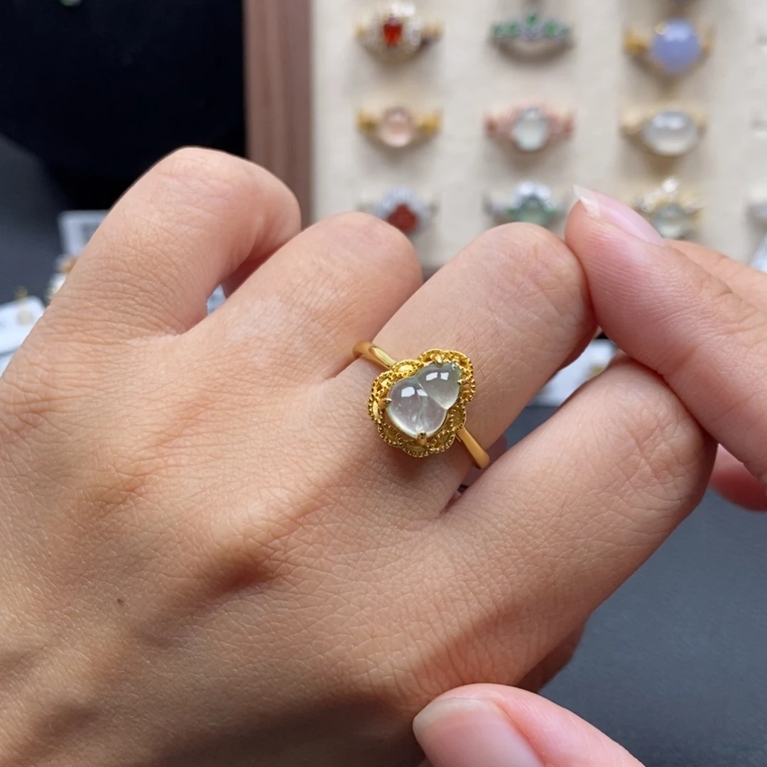 翡翠银S925镶嵌戒指