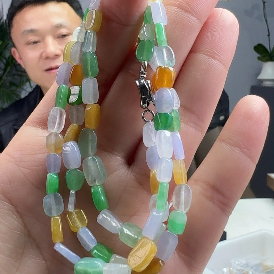 翡翠项链未镶嵌天然