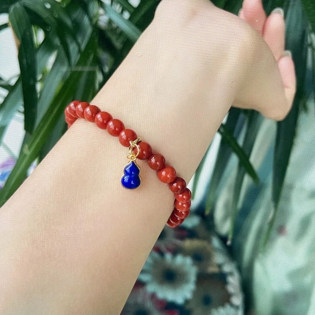 青金石单个葫芦滴流出证书银S925镀金镶嵌