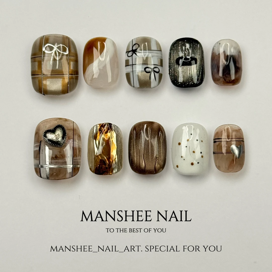MANSHEE｜【巴黎旧梦】小众轻奢纯手工穿戴甲