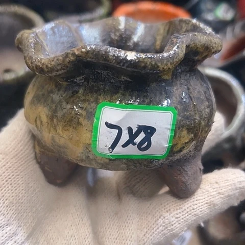 红陶粗陶花盆手工