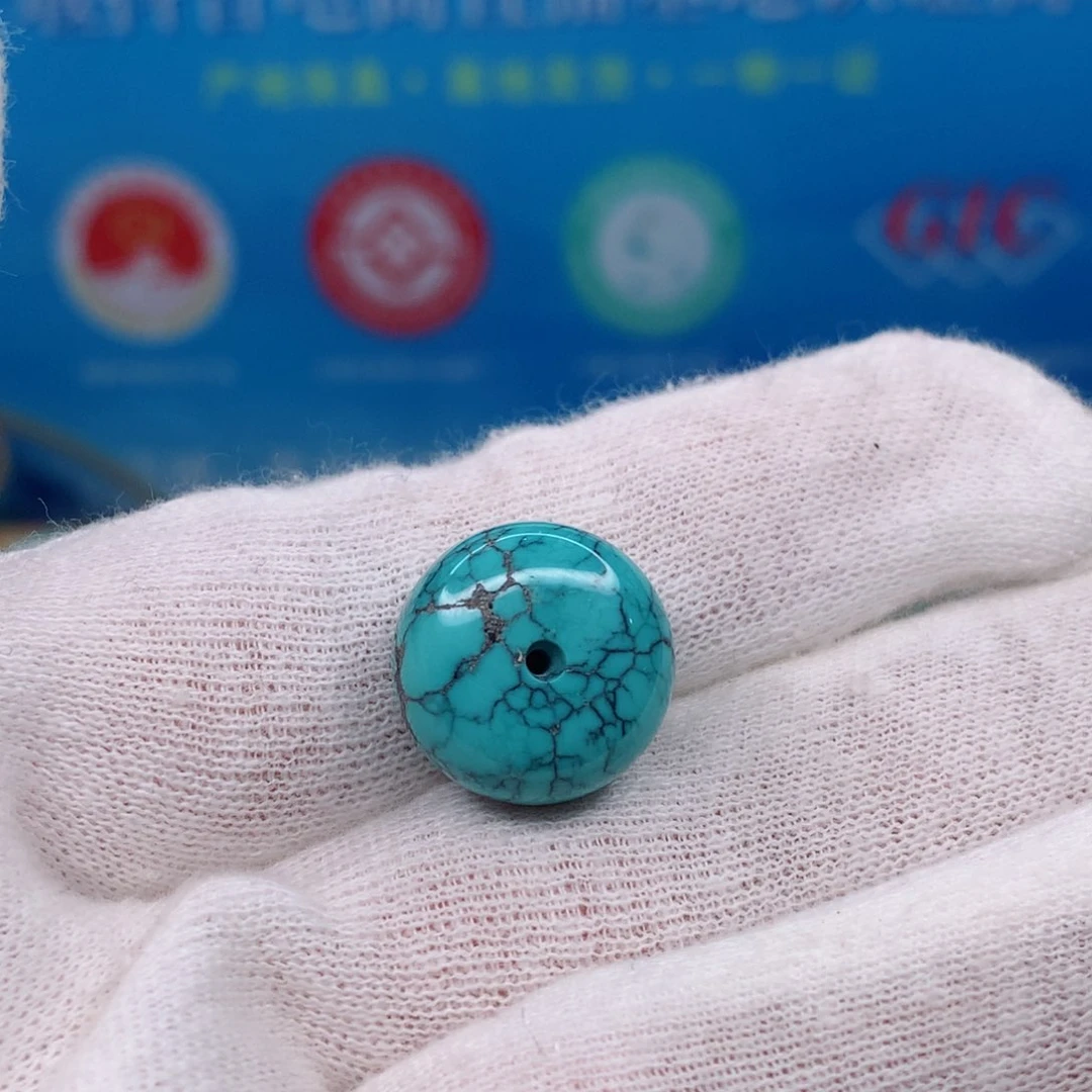 绿松石未镶嵌鼓珠
