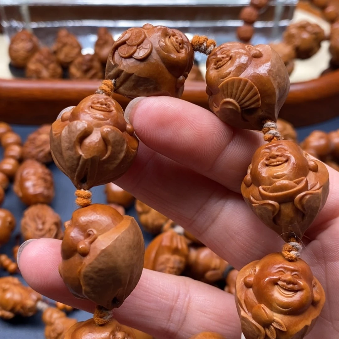 橄榄核手串/手链白****子原皮弥勒