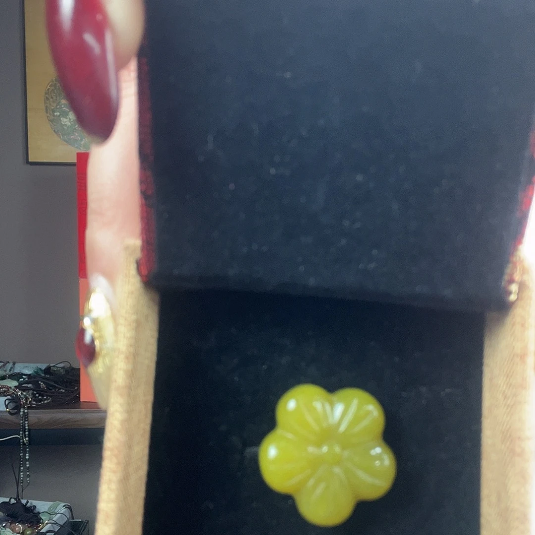 蛇纹石玉戒指银S925镶嵌