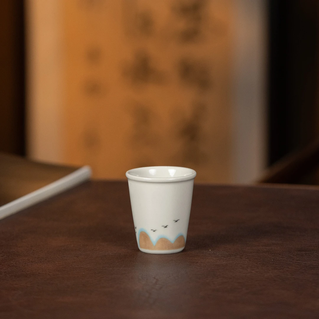 【麦芽黄远山杯】陶瓷家用功夫茶具约50cc福利系列DC