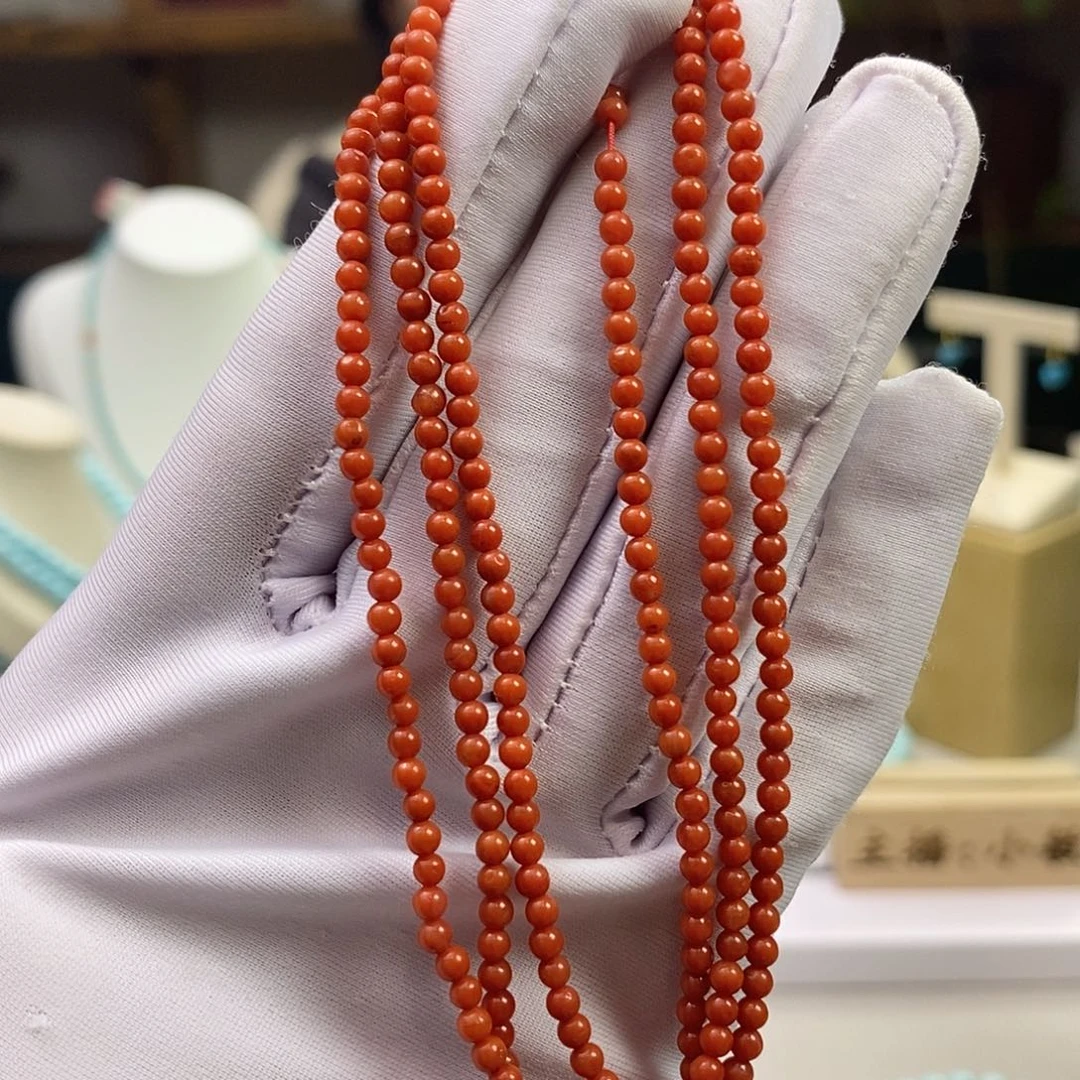 南红玛瑙南红米珠卡3未镶嵌