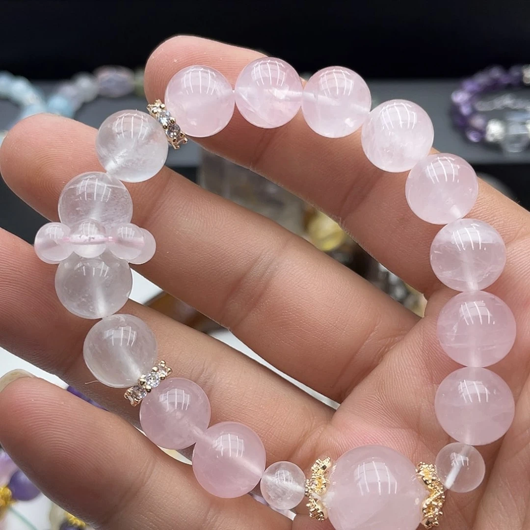 水晶手链未镶嵌粉水晶
