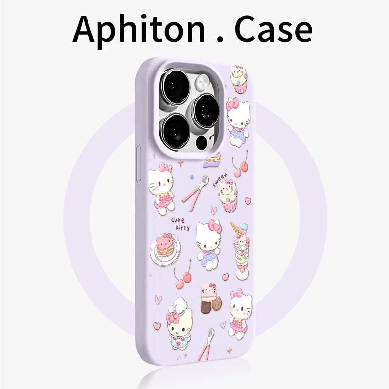 奥菲顿甜品凯蒂糯米壳适用苹果17/16手机壳华为P70vivo小米15oppo