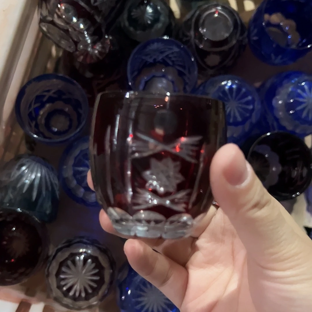 平底款水晶玻璃微瑕一个