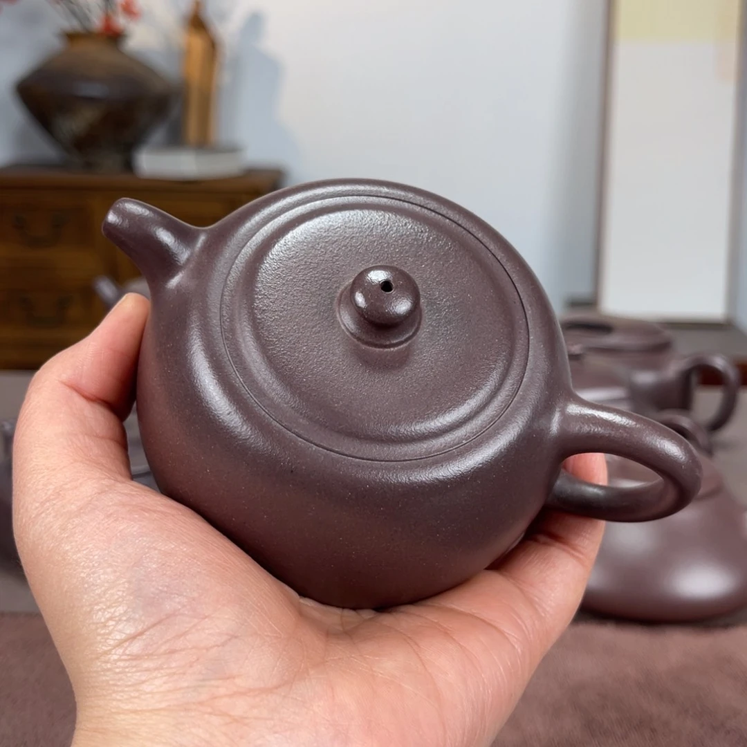 紫砂茶壶天青井栏160